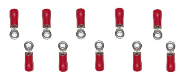 Ringstecker Ringkabelstecker Stecker rot 3,2mm 10 Stück (0004)