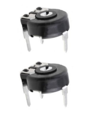 Potentiometer PT-10 Trimmer 500 kOhm 150mW horizontal liegend 2 Stück (0027)