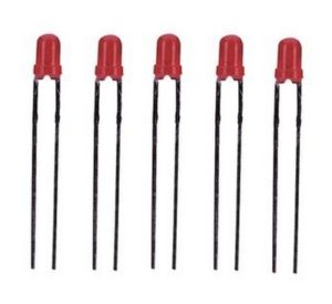 LED Leuchtdiode 3 mm rot 5 Stück (0001)