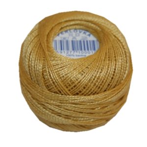 PERLOVKA Kreuzstichgarn Baumwolle Perlgarn 10g 85m helles Ocker(1722)