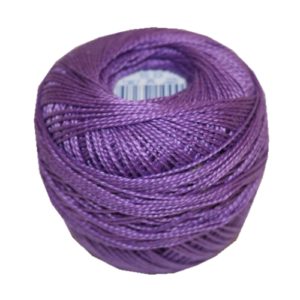 PERLOVKA Kreuzstichgarn Baumwolle Perlgarn 10g 85m dunkel lila (4452)