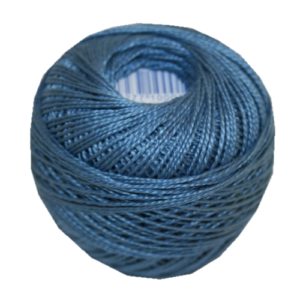 PERLOVKA Kreuzstichgarn Baumwolle Perlgarn 10g 85m blau (5872)