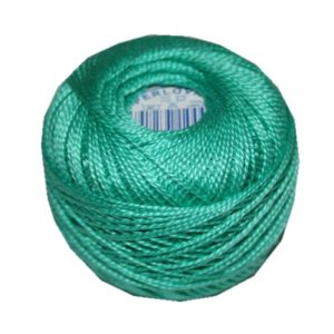 PERLOVKA Kreuzstichgarn Baumwolle Perlgarn 10g 85m mint grün (6532)
