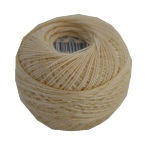 PERLOVKA Kreuzstichgarn Baumwolle Perlgarn 10g 85m hellbeige (7102)