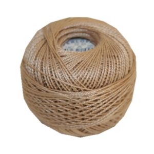 PERLOVKA Kreuzstichgarn Baumwolle Perlgarn 10g 85m beige (7132)