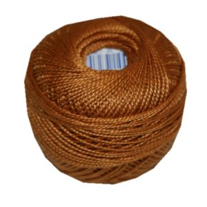 PERLOVKA Kreuzstichgarn Baumwolle Perlgarn 10g 85m goldbraun (7152)