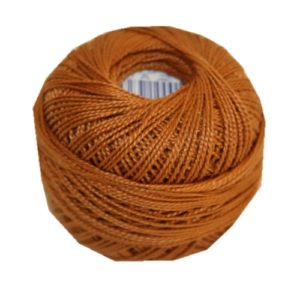 PERLOVKA Kreuzstichgarn Baumwolle Perlgarn 10g 85m goldbraun (7162)