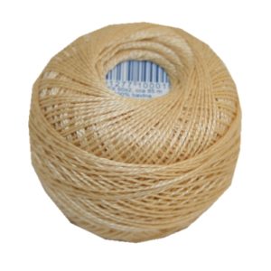 PERLOVKA Kreuzstichgarn Baumwolle Perlgarn 10g 85m beige (7212)