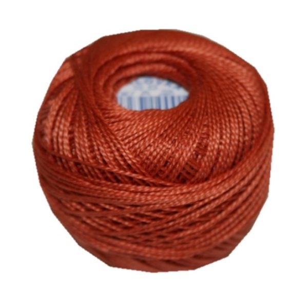 PERLOVKA Kreuzstichgarn Baumwolle Perlgarn 10g 85m braun (7282)