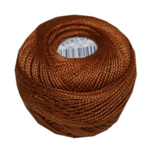 PERLOVKA Kreuzstichgarn Baumwolle Perlgarn 10g 85m braun (7772)