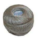 PERLOVKA Kreuzstichgarn Baumwolle Perlgarn 10 g 85 m grau (8842)