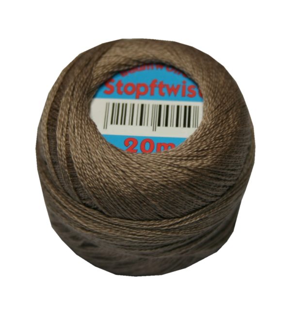 Stopftwist Stopfgarn Baumwolle 8-fach mercerisiert 20 m braun (0856)