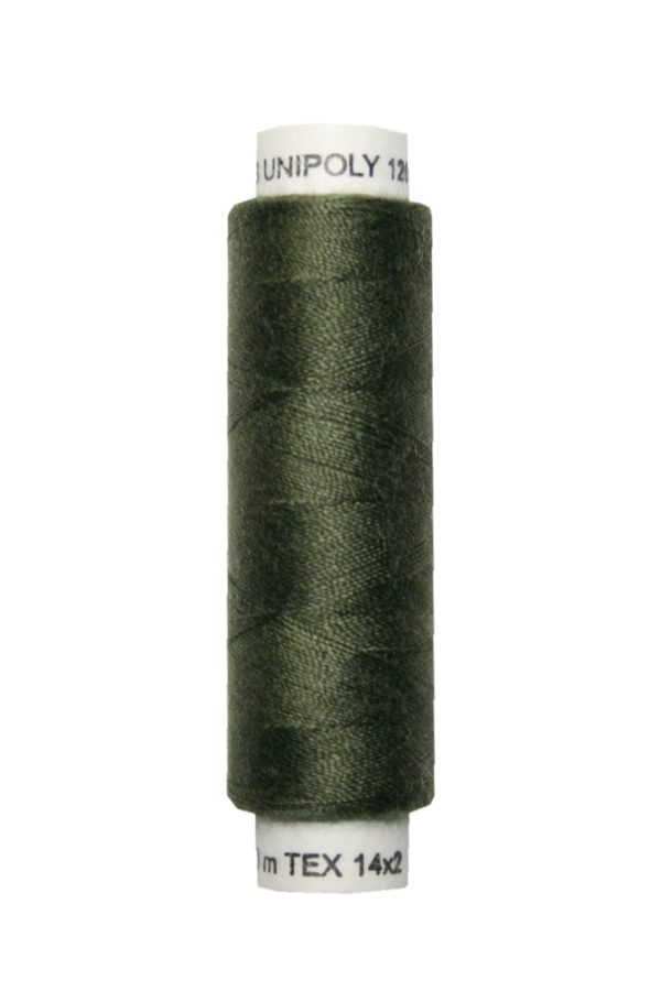 Nähmaschinen Nähgarn 100 m Polyester UNIPOLY 14x2 oliv (0687)