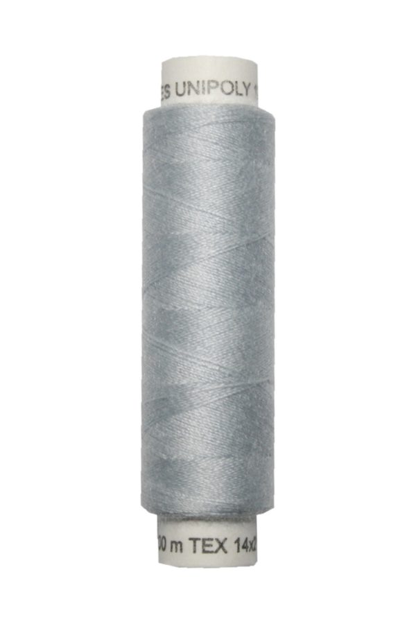 Nähmaschinen Nähgarn 100 m Polyester UNIPOLY 14x2 silbergrau (0850)