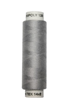 Nähmaschinen Nähgarn 100 m Polyester UNIPOLY 14x2 silbergrau (0882)