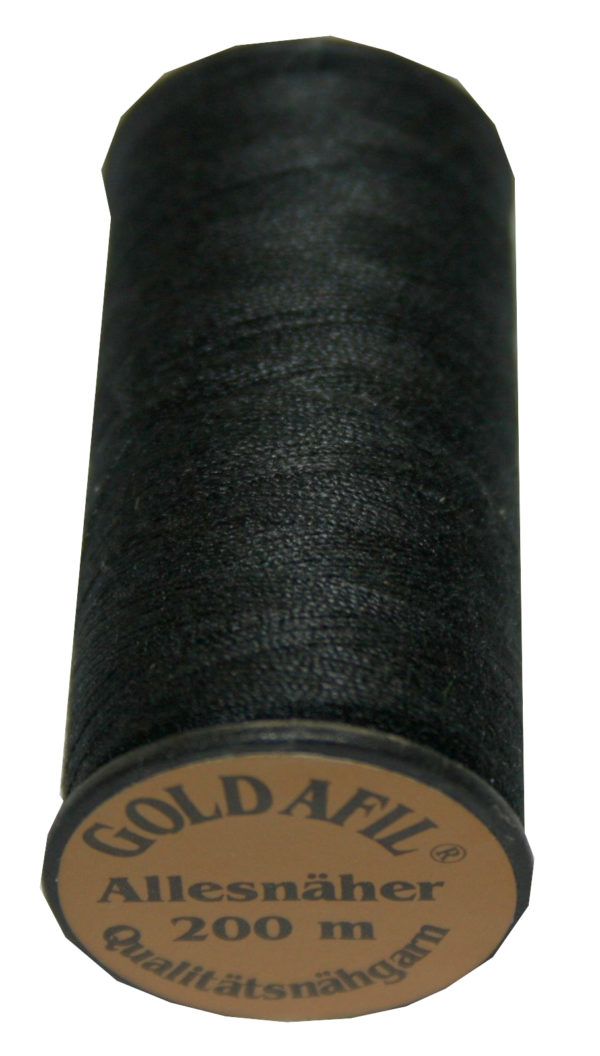 Nähmaschinen Nähgarn Polyester 40/2 schwarz 200m (1001)
