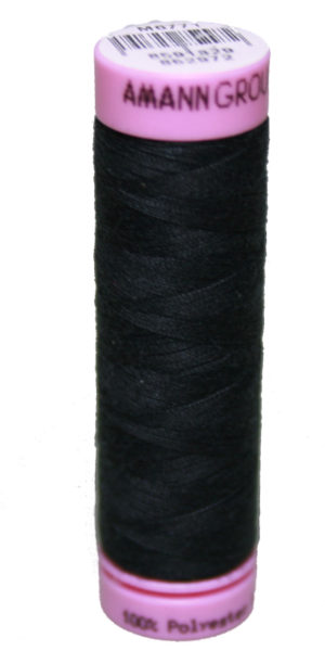 Zwirn 100% Polyester ASPO PES 120 Amann schwarz 100m (1283)