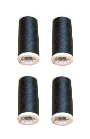 Nähmaschinen Nähgarn 400m 4 x 100m Polyester 40/2 schwarz (1001)