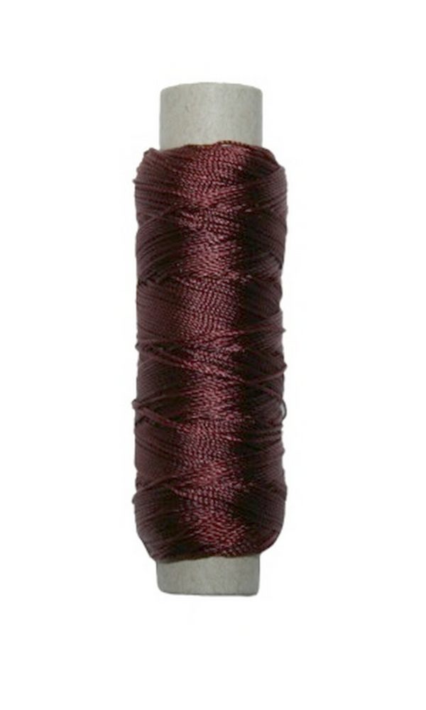 Sattlergarn Zwirn 14x2x3 Polyester 50 m bordeauxrot Ø 0,3mm (5015)