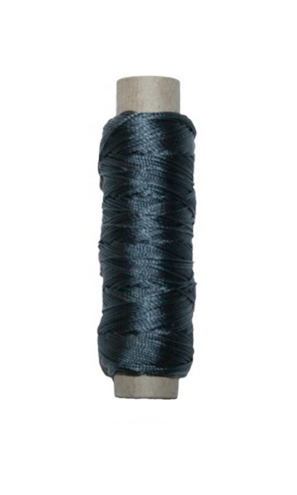 Sattlergarn Zwirn 14x2x3 Polyester 50 m blaugrau Ø 0,3mm (5123)