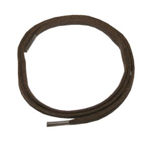 Schuhband Schnürsenkel 1 Paar Baumwolle 90 cm 7 mm flach braun (0023)