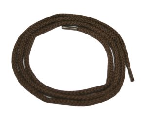 Schuhband Schnürsenkel 1 Paar Baumwolle 75 cm Kordel rund braun (0048)