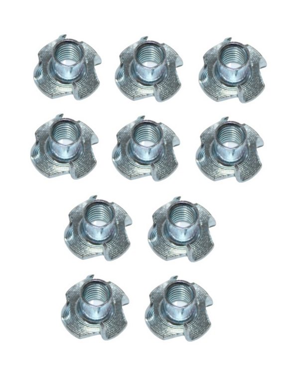 Einschlagmuttern M5 Einpressmuttern Stahl verzinkt 10 Stück (0225)