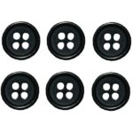 Knopf Knöpfe 10mm 4 loch schwarz 10 Stück (0068)