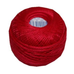 PERLOVKA Kreuzstichgarn Baumwolle Perlgarn 10g 85m rot purpur (3372)
