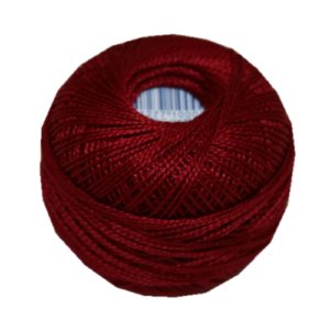 PERLOVKA Kreuzstichgarn Baumwolle Perlgarn 10g 85m bordeaux (3492)