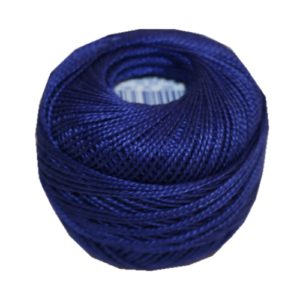 PERLOVKA Kreuzstichgarn Baumwolle Perlgarn 10g 85m blau (5082)