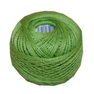PERLOVKA Kreuzstichgarn Baumwolle Perlgarn 10g 85m grün (6122)