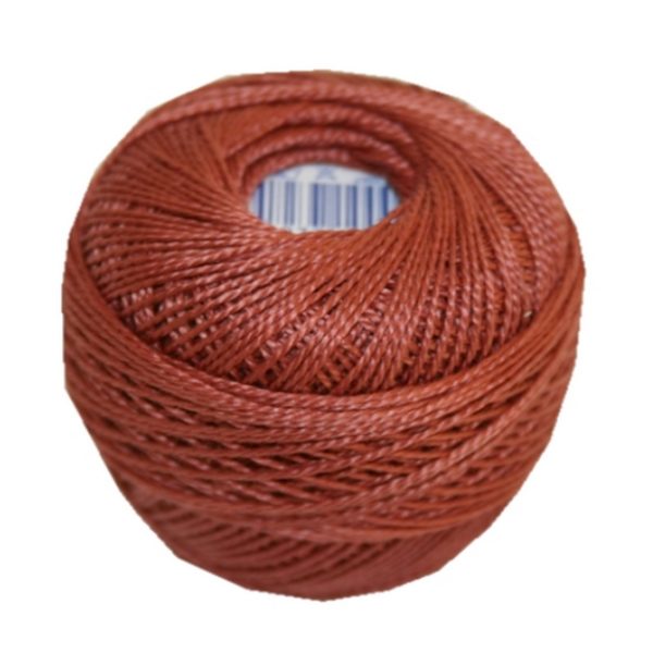 PERLOVKA Kreuzstichgarn Baumwolle Perlgarn 10g 85m braun (7582)
