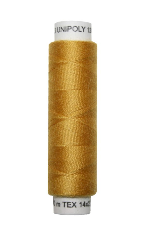 Nähmaschinen Nähgarn 100 m Polyester UNIPOLY 14x2 gold sand (0128)