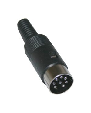 DIN Stecker 8-polig männlich schwarz (0304)