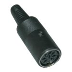 DIN Stecker Buchse 8-polig weiblich schwarz (0305)