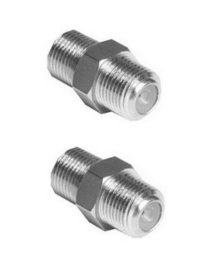 F-Stecker Doppelbuchse Sat Verbinder 2 Stück (0002)