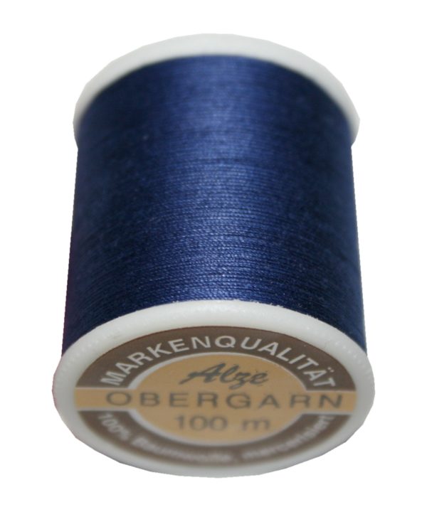 Nähmaschinen Obergarn Nähgarn 100m Baumwolle 50/3 blau dark stone (1027)