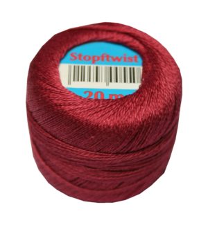 Stopftwist Stopfgarn Baumwolle 8-fach mercerisiert 20 m rot (0880)