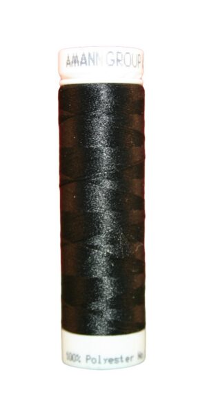 Elastischer Zwirn Polyester ASPOTEX 120 Amann 100m schwarz (4000)