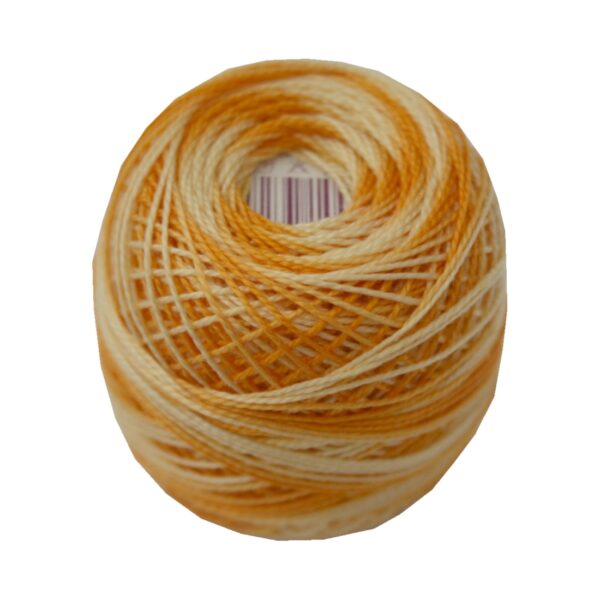 PERLOVKA Kreuzstichgarn Baumwolle Perlgarn 85m orange ombre (1215)