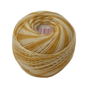 PERLOVKA Kreuzstichgarn Baumwolle Perlgarn 85m bernstein ombre (1715)