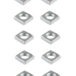 Vierkantmutter Mutter M4 Stahl verzinkt DIN 557 10 Stück (0385)