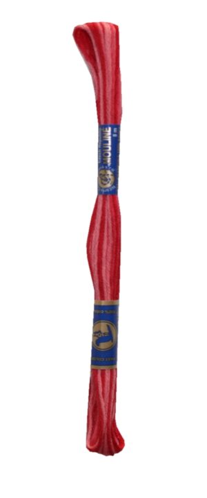 Stickgarn Stickfaden Mouline 100% Baumwolle 8 m rot ombre (3438)