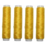 Nähmaschinen Nähgarn 200 m 4 x 50m Polyester 40/2 gelb (1079)