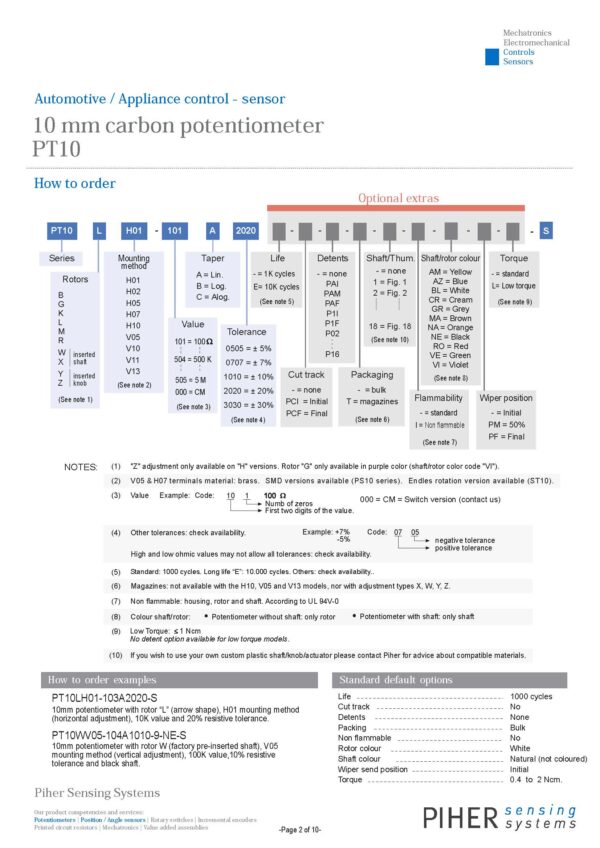 Potentiometer PT-10 Trimmer 1 kOhm horizontal liegend 2 Stück (0007)