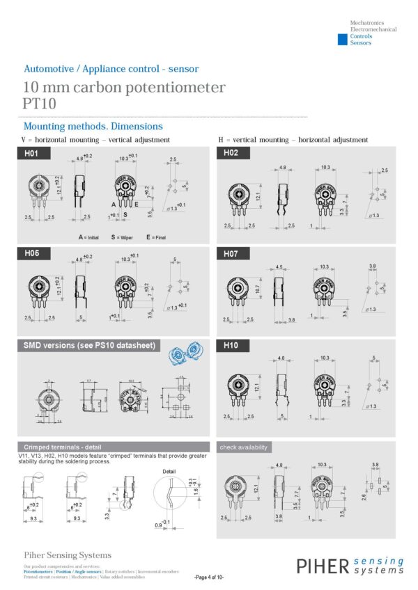 Potentiometer PT-10 Trimmer 100 Ohm horizontal liegend 2 Stück (0001)
