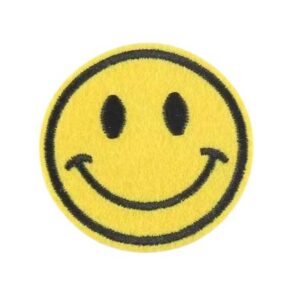 Aufnäher Bügelbild Aufbügler lachendes Gesicht 55mm (1155)
