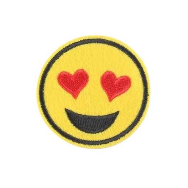Aufnäher Bügelbild Aufbügler lachendes Gesicht 55mm (1156)