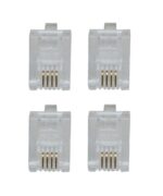 Westernstecker 4 Kontakte 6P4C RJ11 transparent 4 Stück (0232)